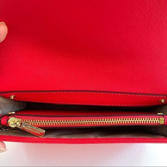 Michael Michael Kors Jet Set Coral Reef Saffiano Leather 3-in-1 Crossbody Bag - Picture 8 of 15